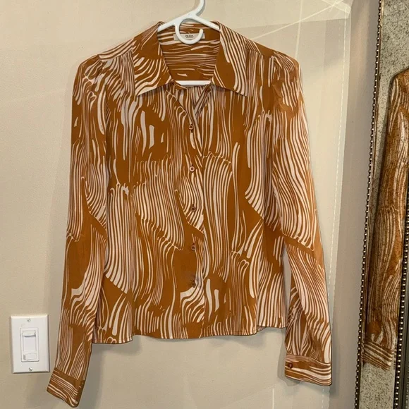 Prada | Tops | Prada Silk Blouse | Poshmark
